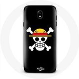 Maniacase Hoesje voor Samsung Galaxy S5 One Piece Manga Death's Head Zwarte Achtergrond