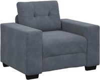 vidaXL Fauteuil fluweel donkergrijs 100x78x80 cm