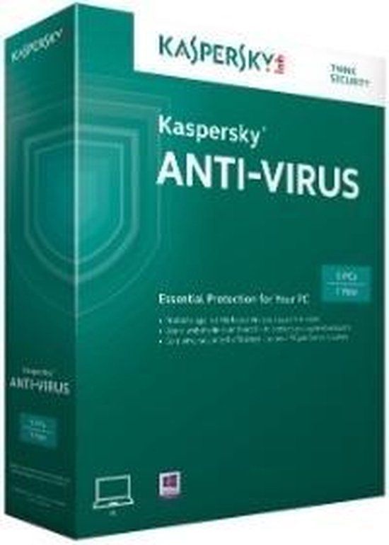 Kaspersky Anti-Virus 2015 1 Year 3 User License French