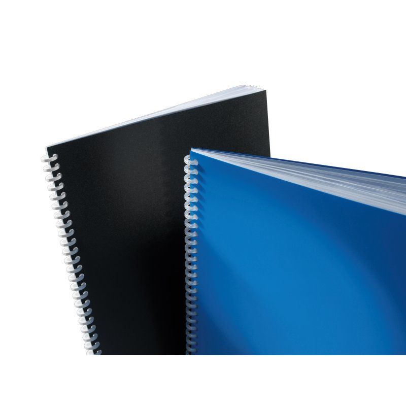 GBC PolyClearView Binding Covers A4 800 Mic Frosted Black (50)