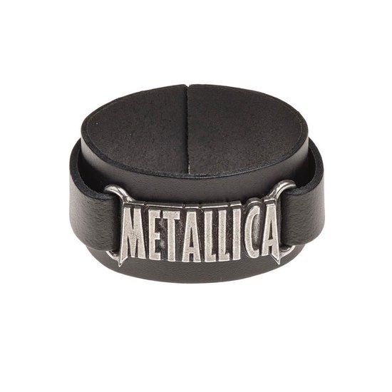 metallica Alchemy Metallica - Logo Polsband - Zilverkleurig/Zwart