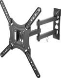 Deltaco ARM-0255 TV Beugel - Kantelbaar en Draaibaar - 23-55 inch - Max 30kg - Zwart