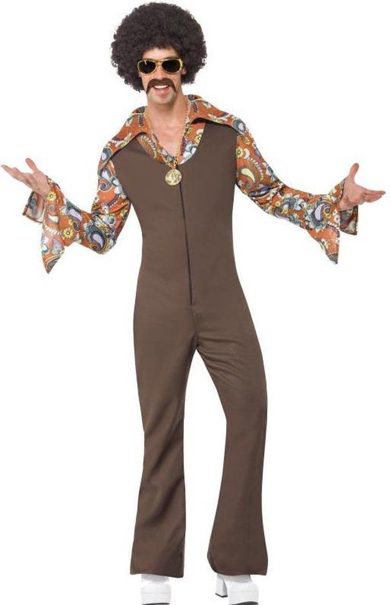 Smiffys Hippie Kostuum | Groovy Boogie | Man | Large | Carnaval