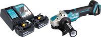 Makita DGA 520 RFX1 accu haakse slijper 18 V 125 mm X-LOCK Brushless + 2x accu 3.0 Ah + lader