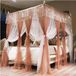 Markenlos Horrengaas Multifunctioneel Bedhemel met Muggennet - Eenvoudige Installatie en 3-Deurs Ontwerp (180x200x200cm)