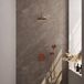 Brauer Copper Edition Thermostatische Doucheset Inbouw - Hoofddouche 20 cm - Gebogen Wandarm - 3 Weg - Handdouche Rond 3 Standen - Doucheslang