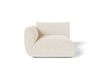 Maisons du Monde Module d'angle gauche velours chenillé en velours chenillé crème