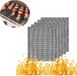 Non-branded 5 pièces tapis de barbecue - tapis de cuisson - tapis de grill de barbecue - tapis de four - tapis de plaque de cuisson - antiadhésif - 40x33cm