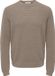 ONLY&SONS - ONSLOUI LS STRUCTURE CREW REG NOOS - Heren - Gebreide truien - XXL - Desert Taupe - Gestreept