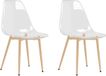 vidaXL Eetkamerstoelen - 2 stuks - PET - Transparant