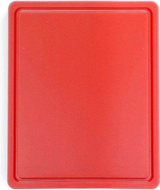 HENDI Rode HACCP snijplank - 325x265 mm - dubbelzijdig - met sapgeul