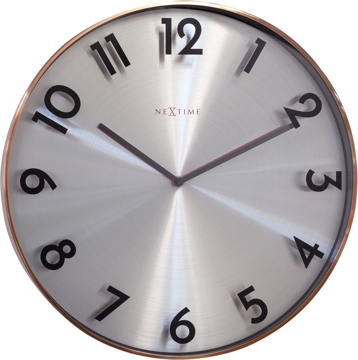 NeXtime Metalen wandklok - 40cm -Stille klok - Metaal - Reflection