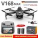 NONE V168 Pro MAX GPS Drone 4K Professionele 1080P HD Camera 5G WIFI FPV Drone Borstelloze Motor 2 Batterijen 4,5 Inch Groot Scherm Afstandsbediening Quadcopter Jongens Speelgoed