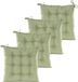 Anna's Collection Stoelkussen gewatteerd - 6x - mint groen - 38 x 38 cm
