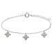Lucardi - Dames Zilveren armband met hanger sterren - Armband - 925 Zilver - Goudkleurig - 20 cm