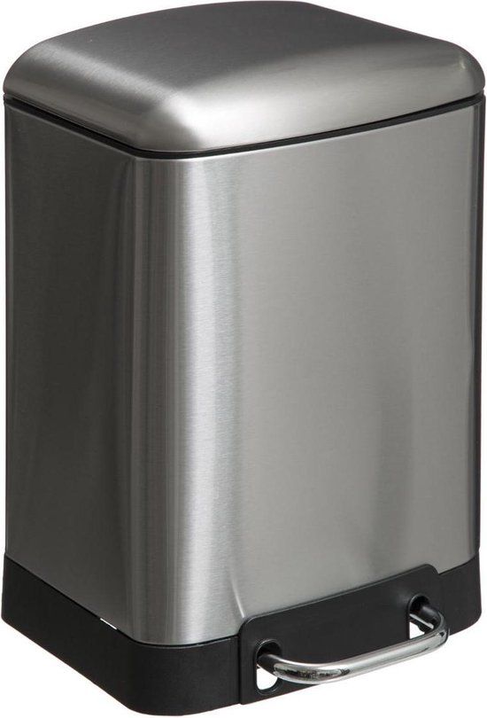 BEAU by Bo 5Five - Pedaalemmer - 6L - Inox - Rechthoekig - Geruisloos