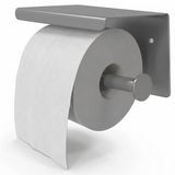 EAVY Porte-rouleau WC avec Étagère - Gris