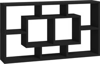 vidaXL - Wall Shelf - 8 Compartments - Black