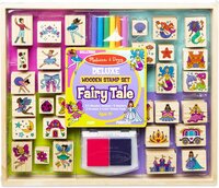 MELISSA & DOUG 41900 Deluxe Houten Stamp Set-Fairy Tale | Kunst & Ambachten | 3+ | Cadeau voor Jongen of Meisje