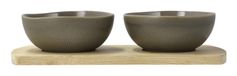 Villa Collection 34913 Serveerschotel Bamboo, Steengoed Bruin, Hout Rond Schaal
