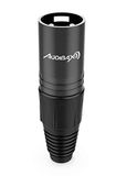Audibax Silver Black XLR-stekker mannelijk zwart