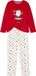 Vertbaudet Fluwelen kerst meisjespyjama rood Lange mouw Katoen/Polyester 80%/20% Maat 92/98