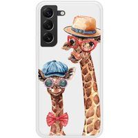 Samsung Galaxy S22 Funny girafe Verstevigd hoesje met sublimatie bedrukking
