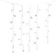 Hi Kerstverlichting lichtgordijn - 2x - 40 led sterren lampjes - warm wit - 200 cm - lichtsnoer - gordijnverlichting