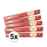 Hem Wierook stokjes - Red Rose - Rozen bloemen geur - 5x pakje met 20 stokjes - Yoga/meditatie