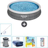 Bestway Fast Set Bestway Rond Opblaasbaar Fast Set Zwembad - Rotanprint - 366 x 76 cm