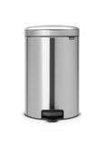 Brabantia NewIcon Prullenbak, Kunststof Binnenemmer, Matt Steel, 20 Liter