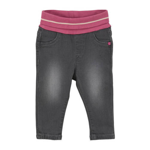 s.Oliver s.Oliver baby slim fit broek grijs/roze