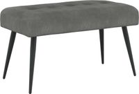 vidaXL Bank met knopen tufting Donkergrijs 80 x 40 x 46 cm fluweel