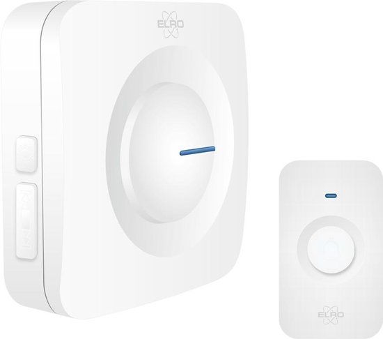 ELRO DB3000 Draadloze Deurbel Set - met Ontvanger op batterij - Wit