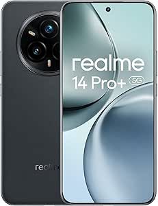realme 14 Pro+ Smartphone 5G, grijs, Sony OIS Periscopische 3X camera, koudegevoelig kleurveranderend design, 120 Hz display, 18 GB (8 + 10 Expansion) + 256 GB, IP69, geen adapter