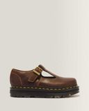 Dr. Martens Ballerina met riempjes 'ZebZag' donkerbruin