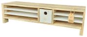Merkloos Houten Monitortafel met Lade voor Bureauverhoging