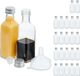 Merkloos Relaxdays Glazen flesjes set van 24 - 100 ml - mini - met kurk - transparant