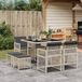Prolenta Maison Exclusive Tuinset voor in de tuin, 9-delig, met kussens, lichtgrijs, van polyrotan