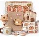 Capybara knuffeldier set - Pluche notitieboek, etui, beker en sokken - Cadeauset voor meisjes van 6 tot 12 jaar
