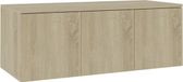 vidaXL Tv-meubel 80x34x30 cm bewerkt hout sonoma eikenkleurig