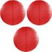 Merkloos Luminair (lampionshop) Global B.v. 5x stuks luxe bol vorm lampion rood 50 cm