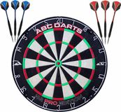 ABC Darts - Dartbord HQ Pro Edition + 2 Sets 23 gram Brass Dartpijlen