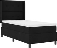 vidaXL Boxspringbed met kussens en hoofdbord, zwart, 190 x 90 cm, stof