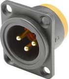 Hicon HI-X3DM-HD-B XLR-connector Flensstekker Aantal polen: 3 Zwart 1 stuk(s)