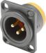 Hicon HI-X3DM-HD-B XLR-connector Flensstekker Aantal polen: 3 Zwart 1 stuk(s)