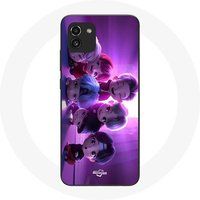Maniacase Hoesje voor Samsung Galaxy A03 BTS TinyTAN Animatie Poster RM Jin Suga J-Hope Jimin V Et Jungkook Mic Drop