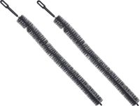 Koopman International Brosse pour radiateur - 2x - flexible - 70 cm - plastique - noir - brosse de nettoyage/écouvillon de chauffage