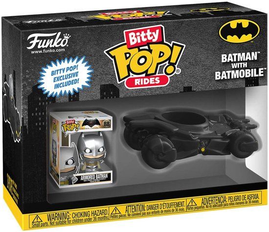 Funko Batman Batman with Batmobile - (Bitty Pop! Ride) vinylfiguur