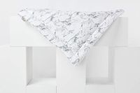 KraftKids MAR112-85 aankleedkussen marmer wit 85 x 75 cm (b x d) kleurrijk 780 g